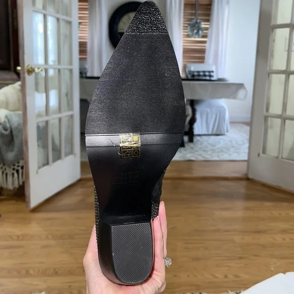 ISNOM Women's Rhinestone Cowgirl Boots Sparkly Ankle Boots Western Boots 10 NEW - Picture 9 of 12